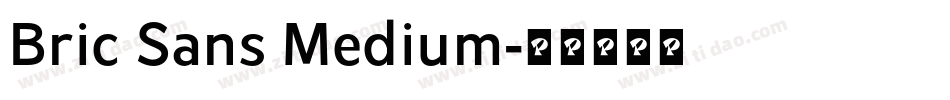 Bric Sans Medium字体转换